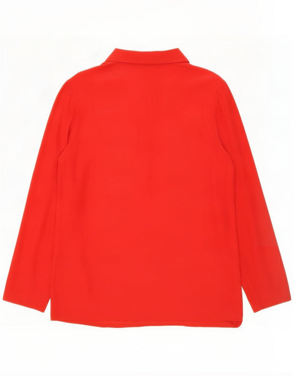 Vintage Womens Shirt Blouse UK 14 Large Red