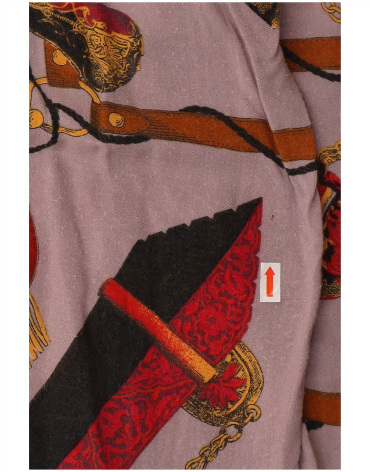 COLOMBUS skjorte med abstrakt mønster til mænd, medium lilla