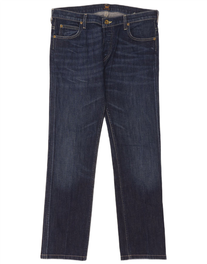 Lee Mens Powell Straight Jeans W33 L31 Blå Bomuld