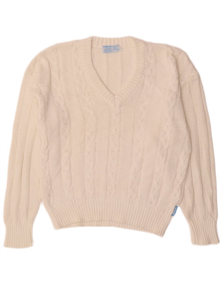 CARRERA Herre V-hals sweater lille hvid bomuld