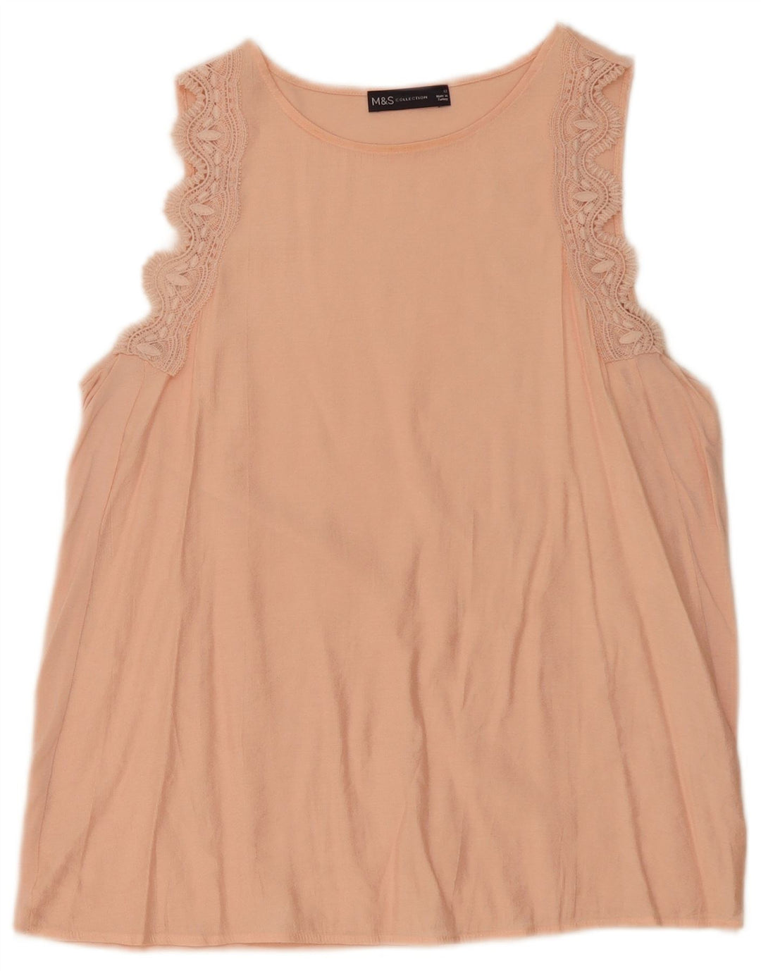 Marks & Spencer Dame ærmeløs bluse Top UK 12 Medium Pink Floral