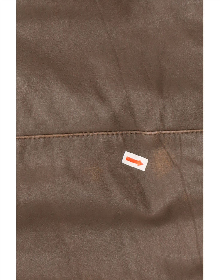 VINTAGE Mens Leather Jacket UK 36 Small Brown Leather Vintage Vintage and Second-Hand Vintage from Messina Hembry 