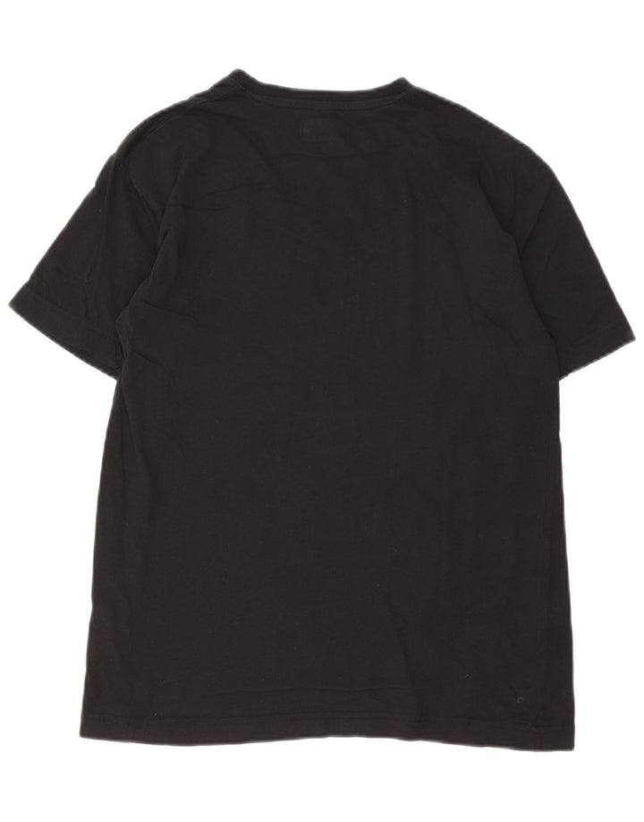 Kappa Dame Grafisk T-Shirt Top Stor Sort Bomuld