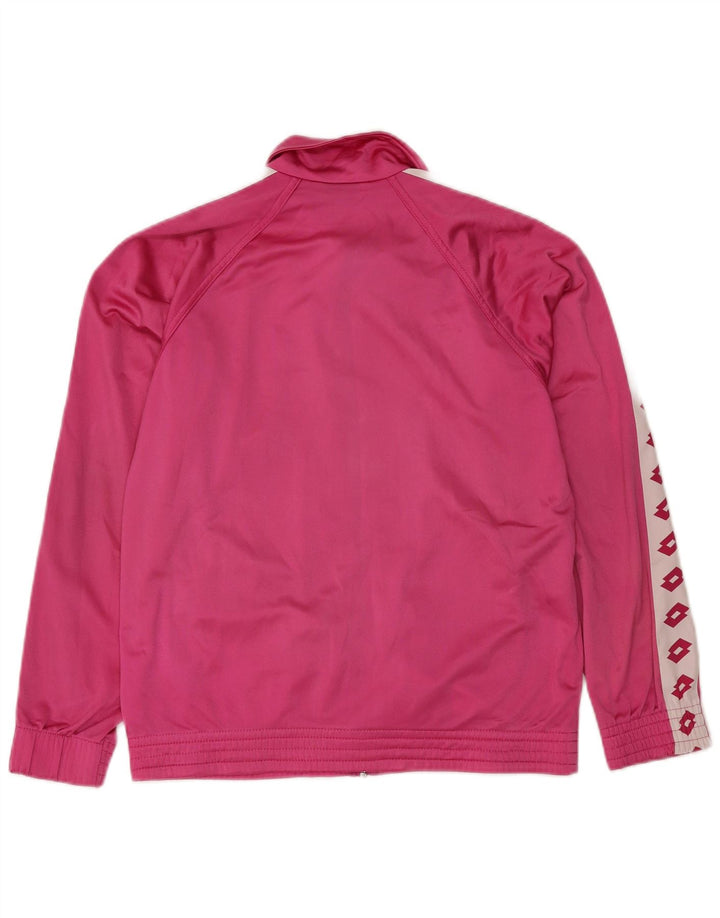 LOTTO Herre grafisk træningsdragt Topjakke XS Pink Colourblock Polyester