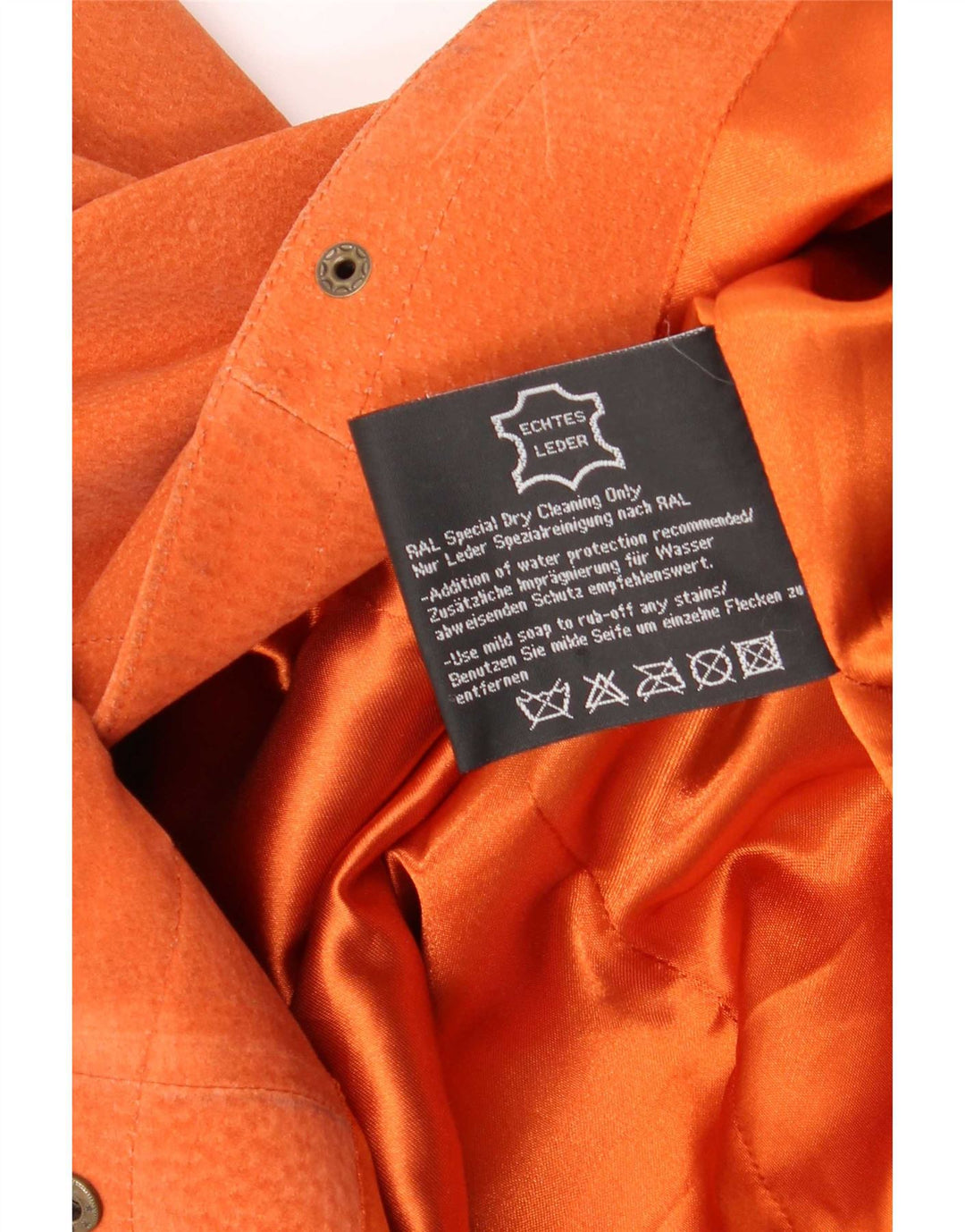 Elements Dame Ruskindsjakke UK 14 Large Orange Læder