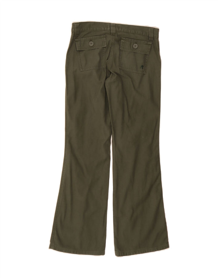 REPLAY Womens Bootcut Chino Trousers W28 L31 Green Cotton Vintage Replay and Second-Hand Replay from Messina Hembry 