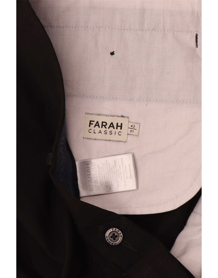 Farah Herre Classic Fit Chino Bukser W42 L31 Sort Polyester