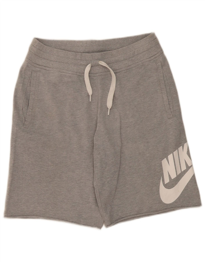 Nike grafiske sportsshorts til mænd mellemgrå flækket bomuld