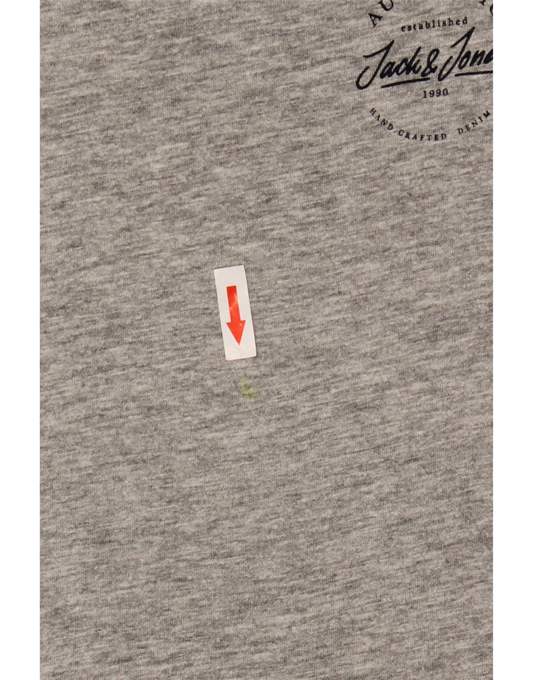 Jack & Jones Herre T-shirt Top Lille grå Flecked Bomuld