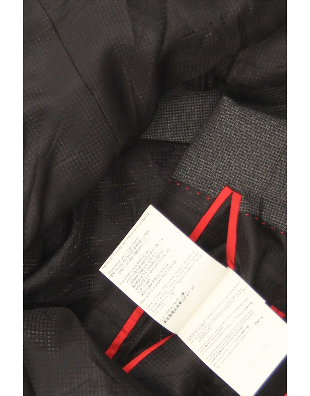Hugo Boss Herre 2-knaps blazerjakke EU 54 2XL Grå Houndstooth