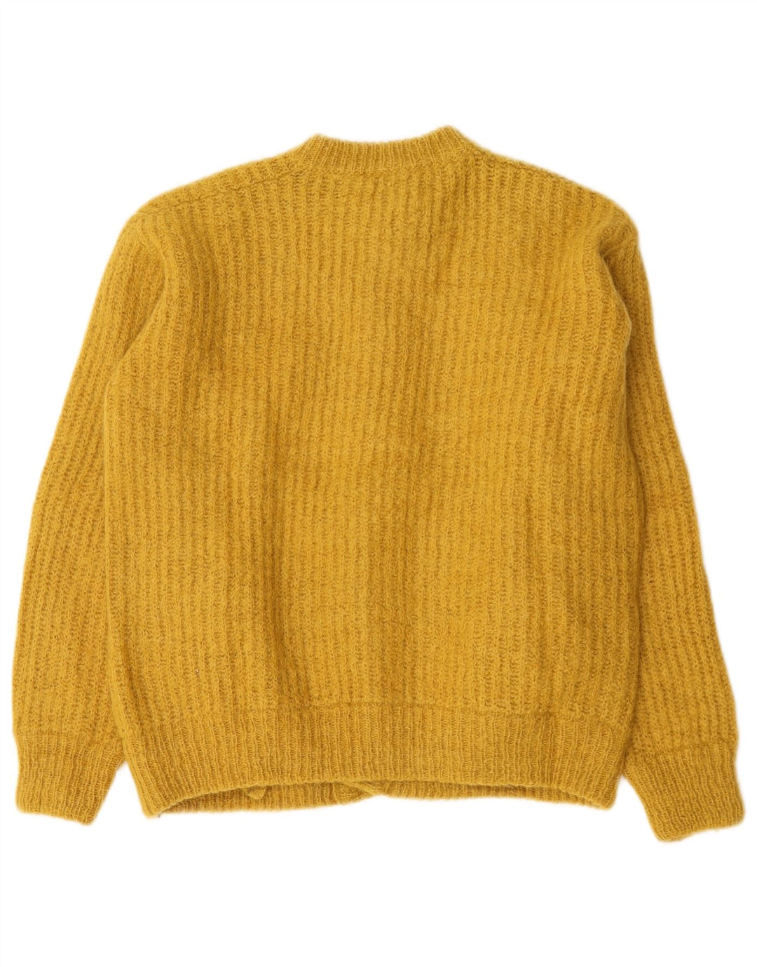 Benetton Dame Cardigan Sweater UK 16 Stor Gul