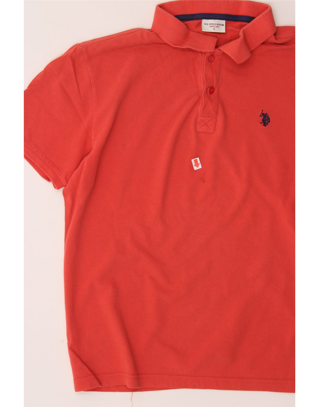 U.S. POLO ASSN. Mens Polo Shirt Large Red Cotton Vintage U.S. Polo Assn. and Second-Hand U.S. Polo Assn. from Messina Hembry 