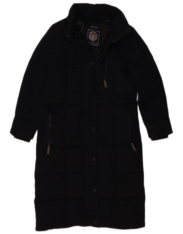 Superdry Womens Oversized Polstret Frakke UK 10 Small Black Polyester