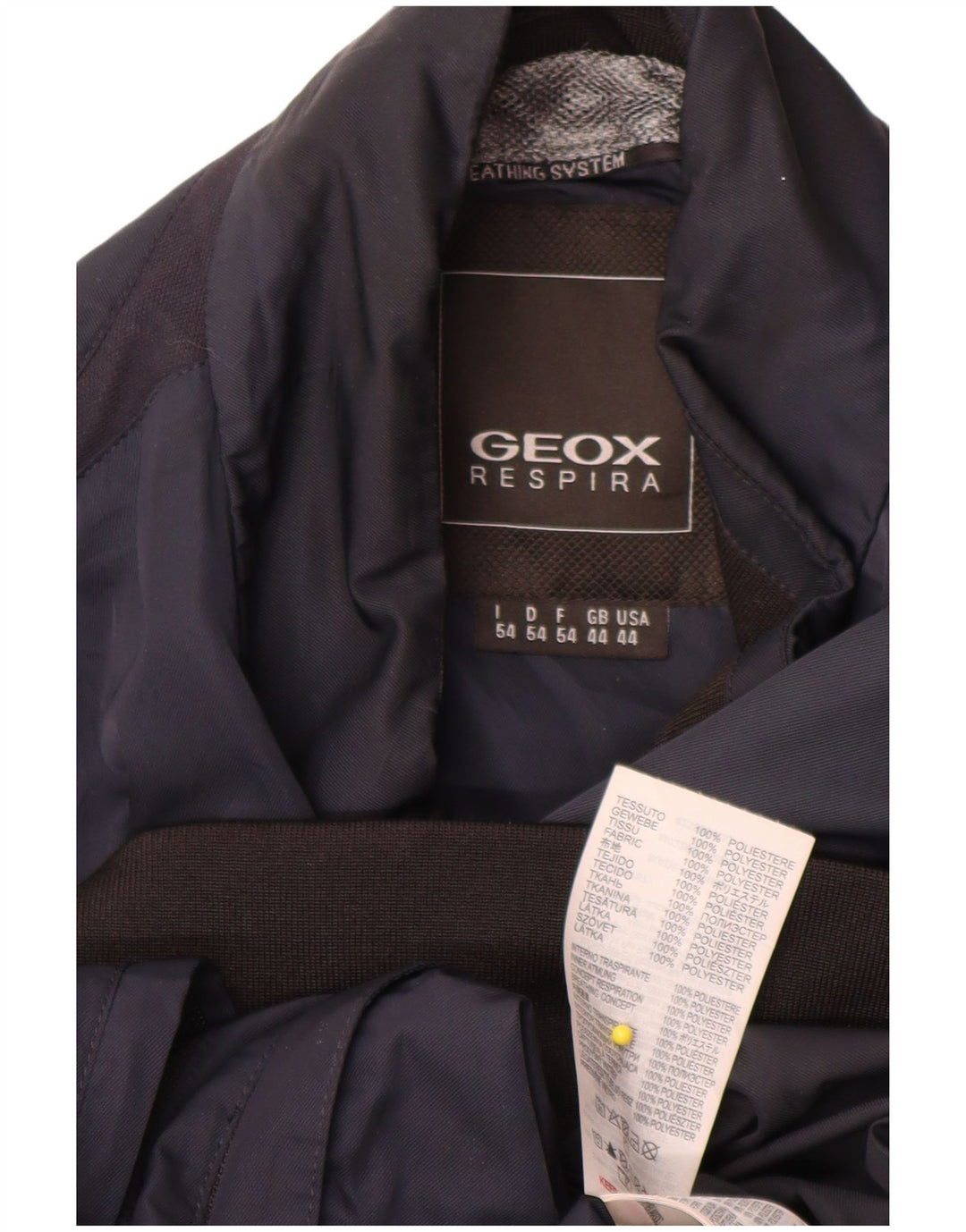 Geox Herre Respira Bomber Jacket UK 44 2XL Navy Blue Polyester