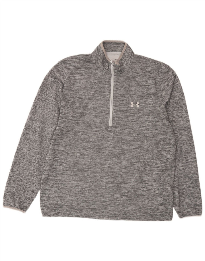 Under Armour Herre Cold Gear Pullover Træningsdragt Top Stor Grå Flecked