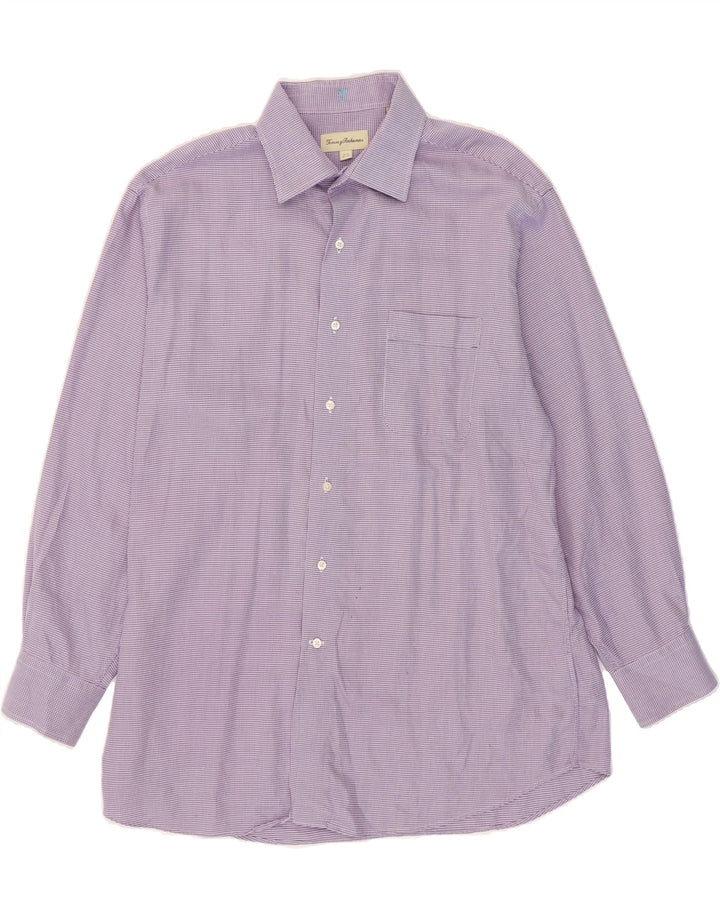 TOMMY BAHAMA Mens Shirt Size 16 1/2 Large Purple Check Cotton Vintage Tommy Bahama and Second-Hand Tommy Bahama from Messina Hembry 