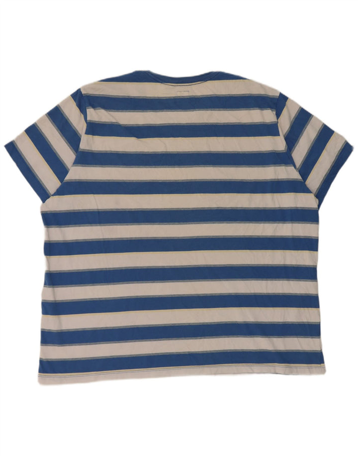 Levi's Herre Standard T-Shirt Top 2XL Blå Stribet Bomuld