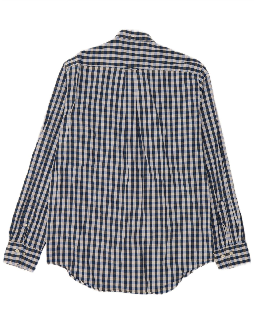 Gant Herre Regular Fit skjorte størrelse 39/40 15 1/2 Medium Blue Gingham Cotton