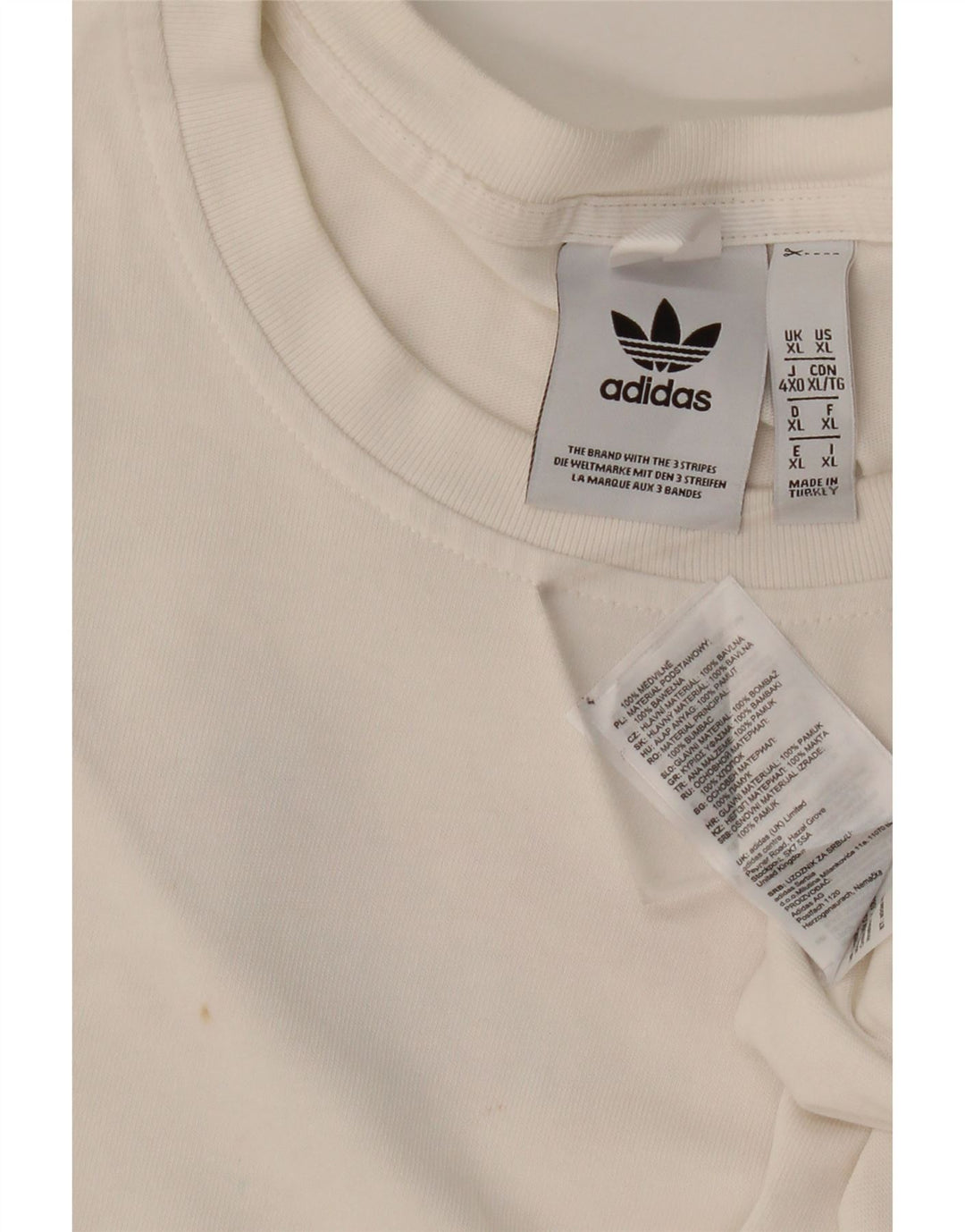 ADIDAS Herre Adventure Grafisk T-Shirt Top XL Hvid Bomuld