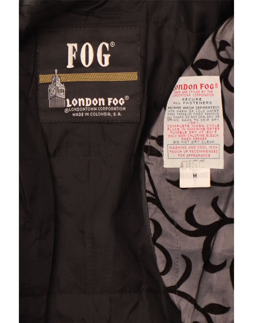 LONDON FOG Dame Oversized Windbreaker Jacket UK 14 Medium Grey Floral