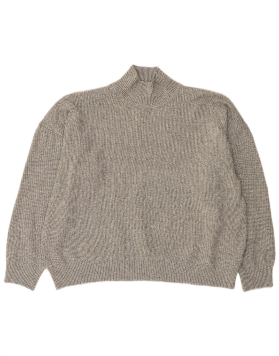 Marks & Spencer Dame Turtle Neck Jumper Sweater UK 16 Large Grey