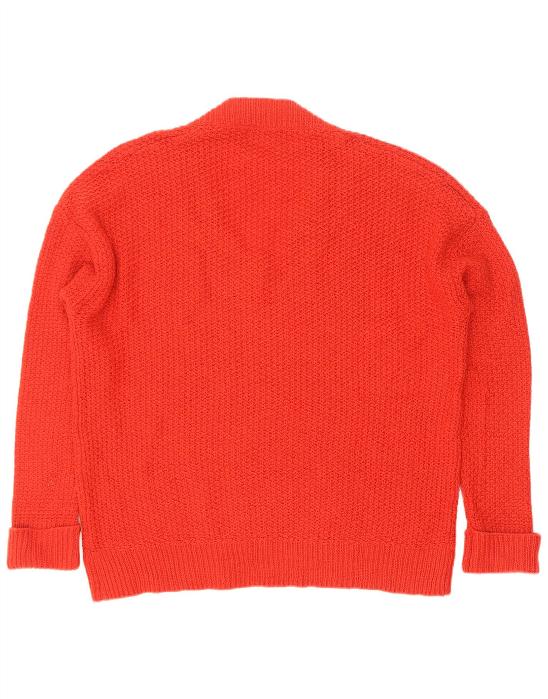 Zara Dame Oversized V-hals sweater UK 10 Lille Rød