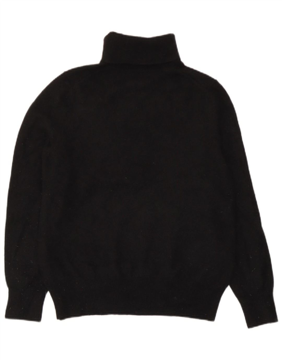 Marks & Spencer Dame Rullehals Sweater UK 14 Stor Sort Cashmere