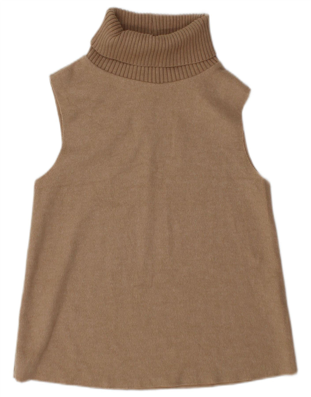 Zara Dame Vest Tank Top UK 10 Lille Brun Bomuld