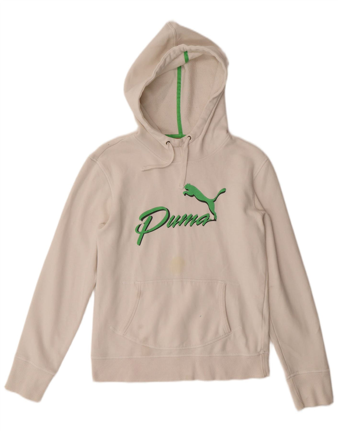 Puma Graphic Hoodie Jumper UK 12 Medium White