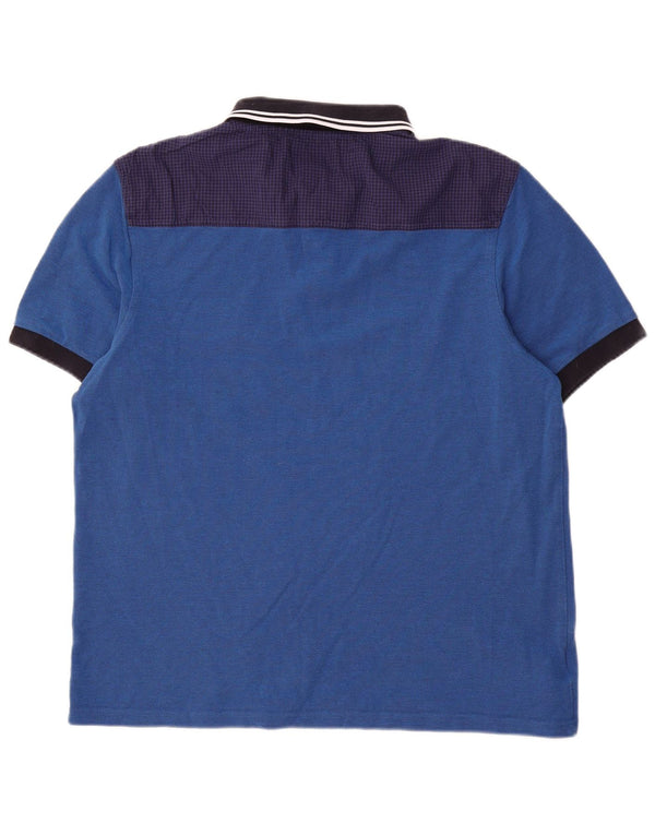 Fred Perry Herre Slim Fit Polo Shirt XL Blå Colourblock Bomuld