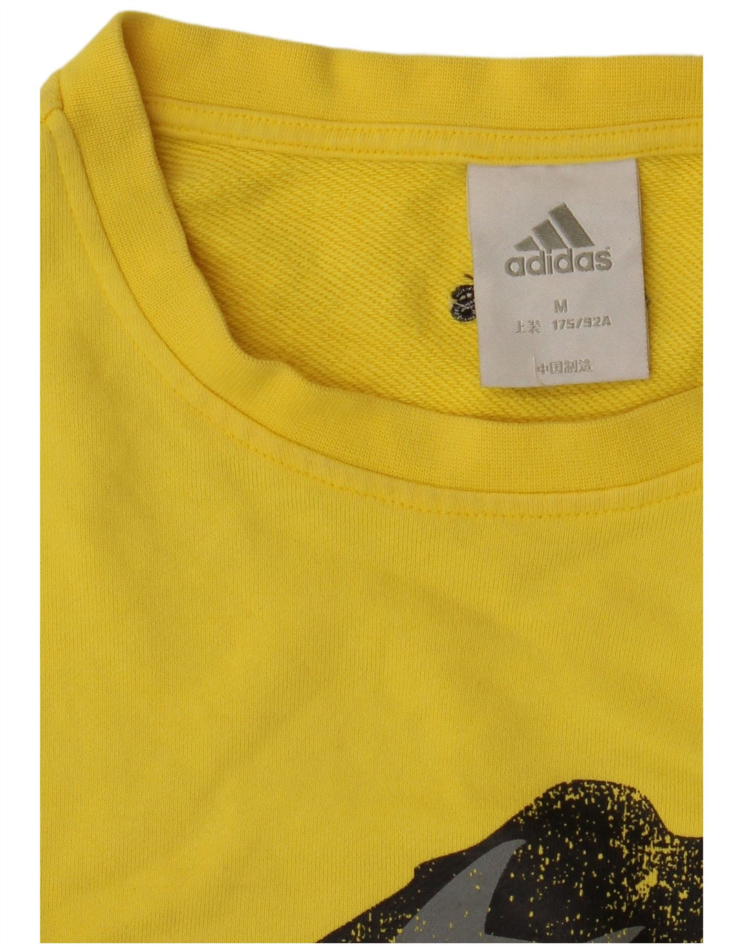 Adidas Herre grafisk sweatshirt Jumper Medium Gul
