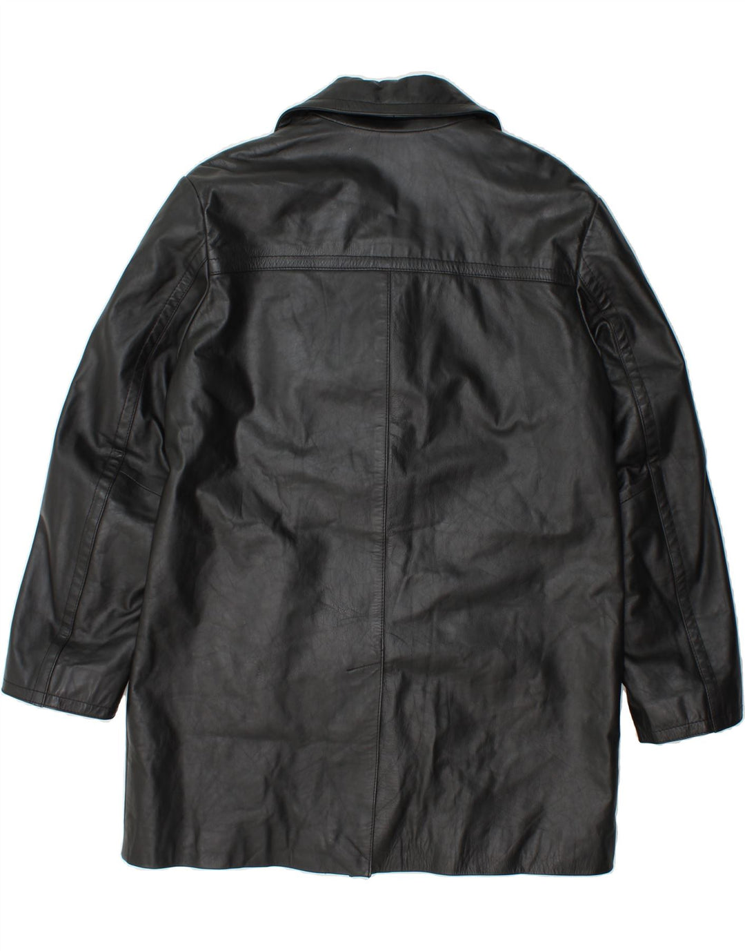 J.C. RAGS Mens Leather Coat UK 38 Medium Black Leather Vintage J.C. RAGS and Second-Hand J.C. RAGS from Messina Hembry 