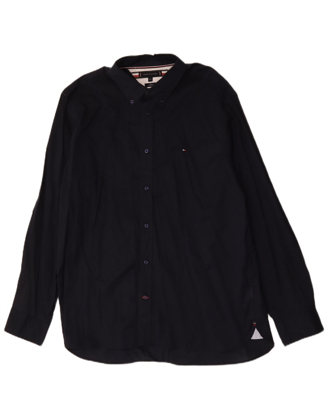 Tommy Hilfiger Herre Regular Fit skjorte 2XL marineblå bomuld