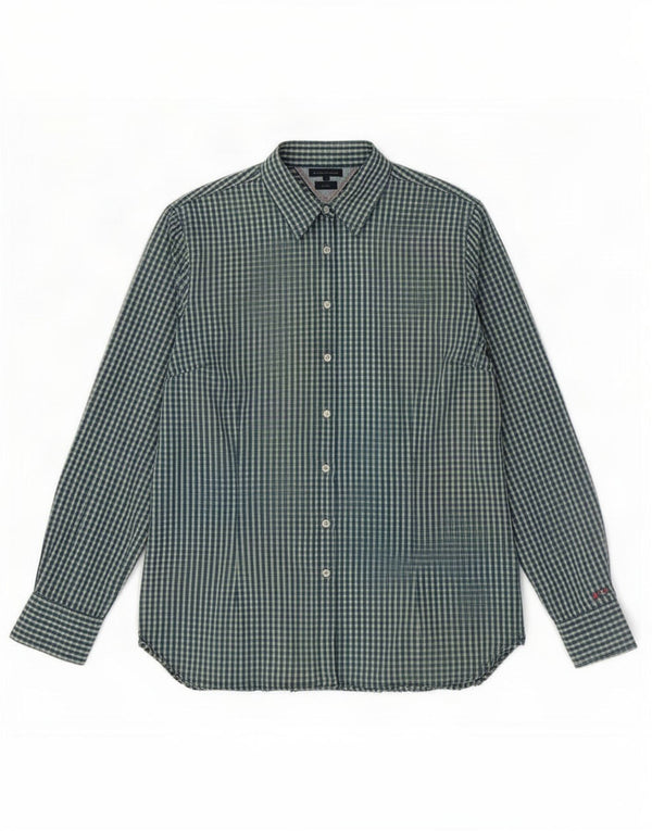 Tommy Hilfiger Dameskjorte US 14 XL Grøn Gingham Bomuld