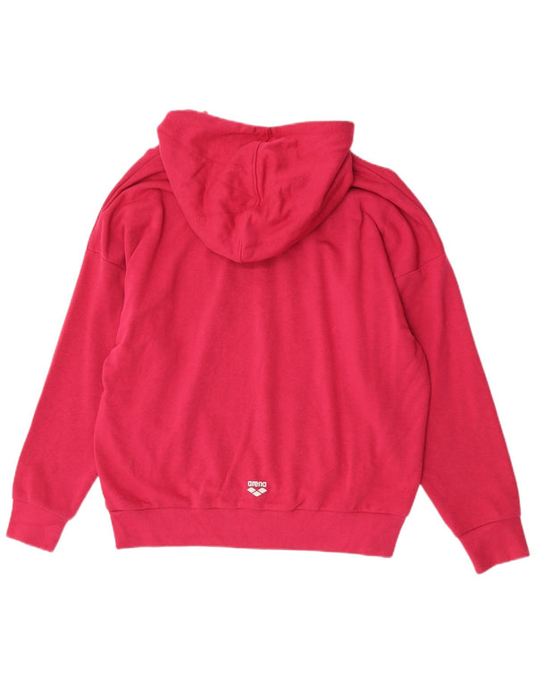 Arena Dame Oversized Hoodie Jumper UK 16 Large Pink Bomuld