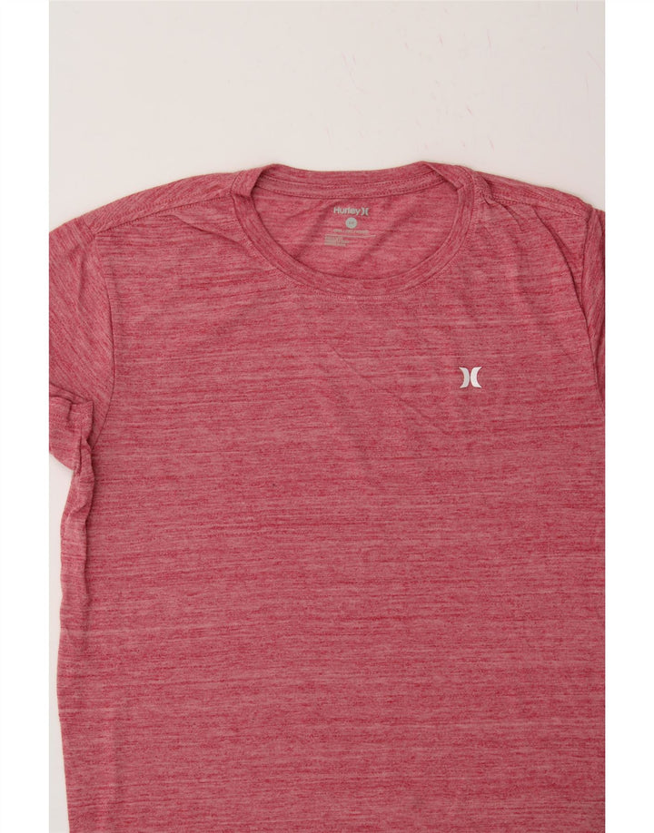 HURLEY Mens T-Shirt Top Small Pink Flecked Polyester Vintage Hurley and Second-Hand Hurley from Messina Hembry 