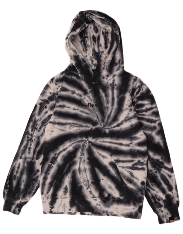 Ellesse Boys Grafisk hættetrøjetrøje 10-11 år Navy Blue Tie Dye Bomuld