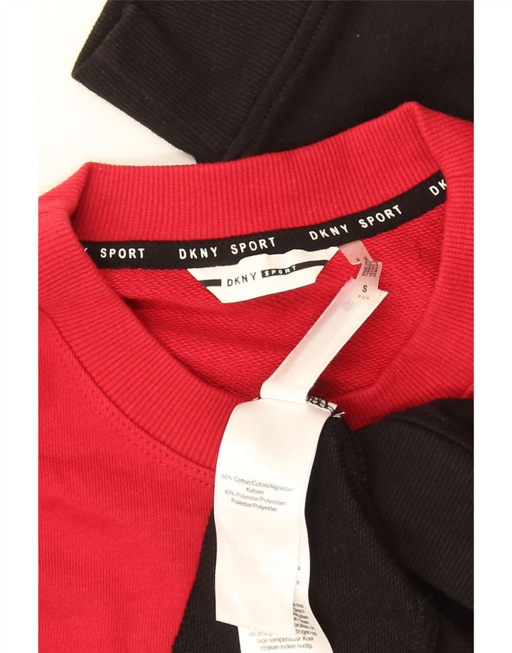 Dkny Womens Grafisk Sweatshirt Jumper UK 10 Small Multicolor Colourblock