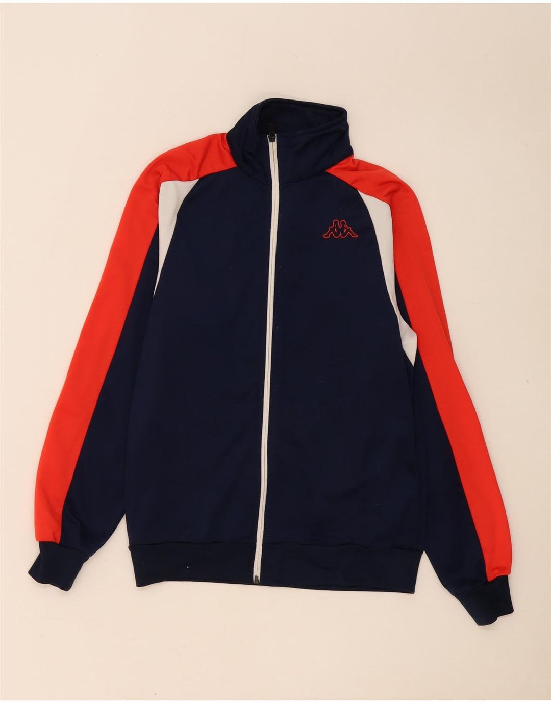 Kappa træningsdragt til mænd, topjakke, lille marineblå colourblock polyester