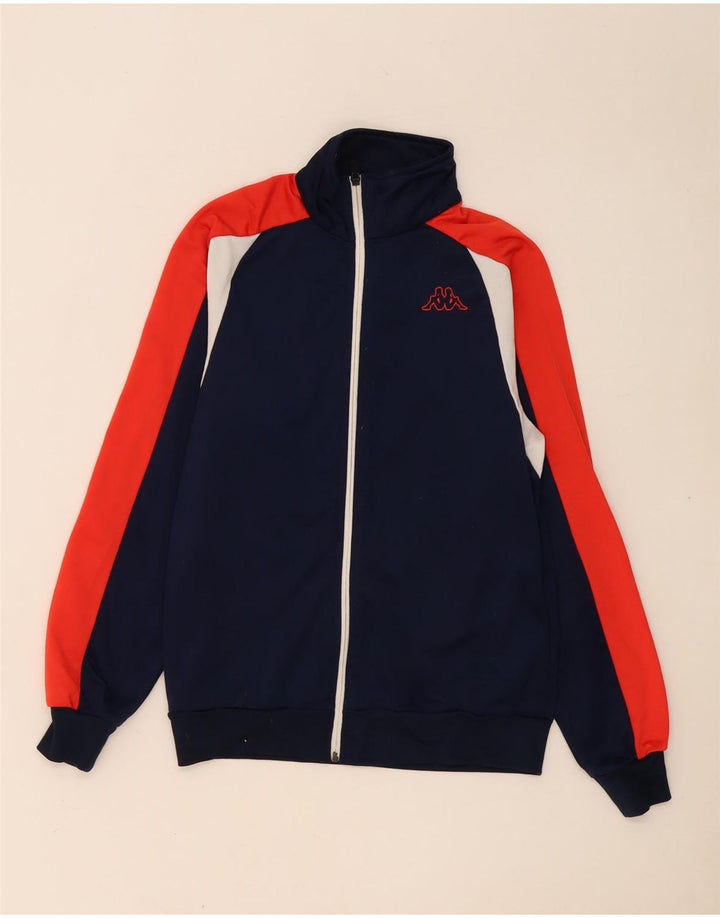 Kappa træningsdragt til mænd, topjakke, lille marineblå colourblock polyester