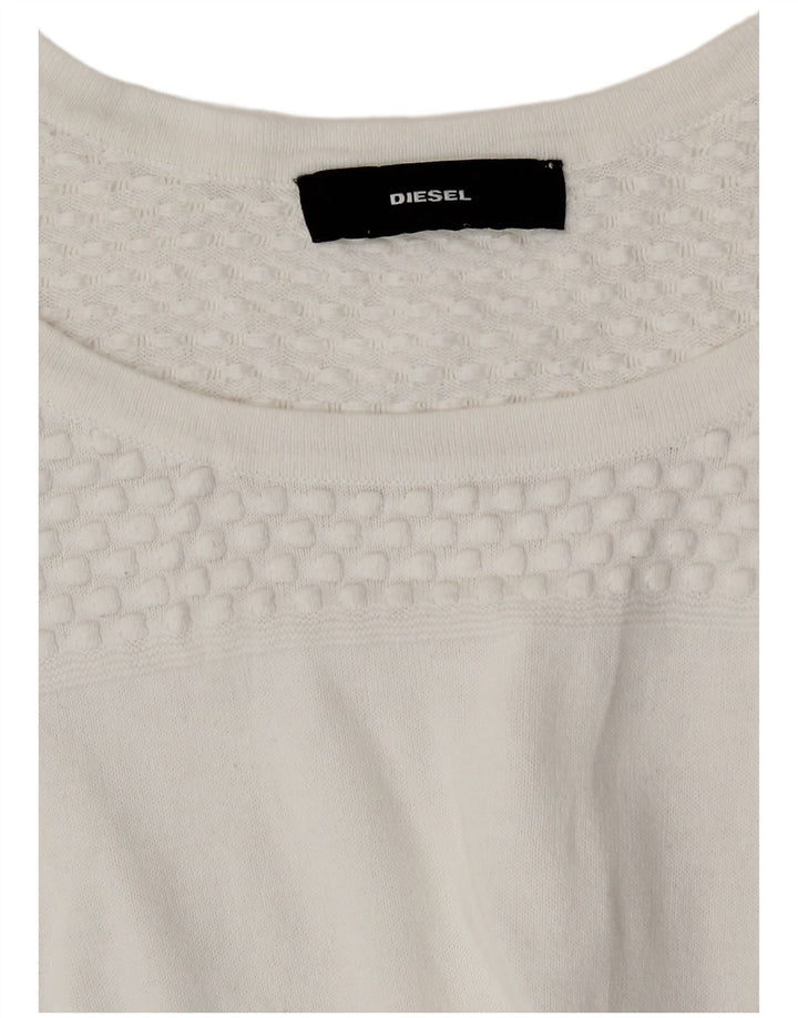 Diesel Dame Top 3/4 ærme UK 12 Medium White