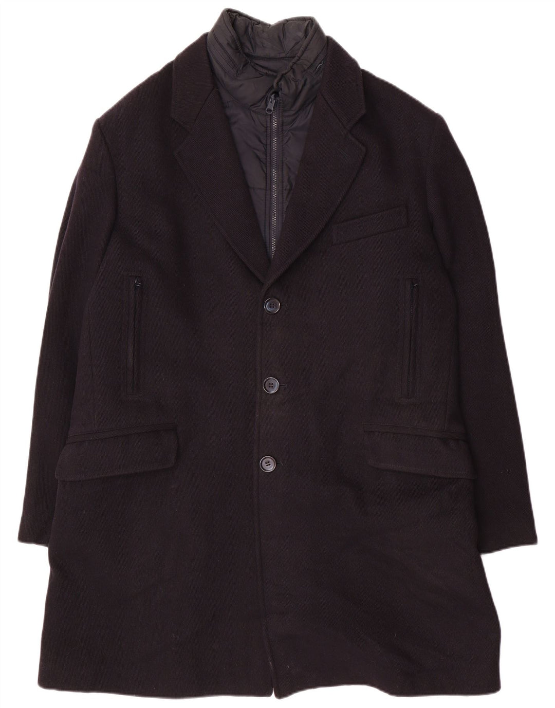 Fay Herre Overfrakke UK 44 2XL Marineblå Uld