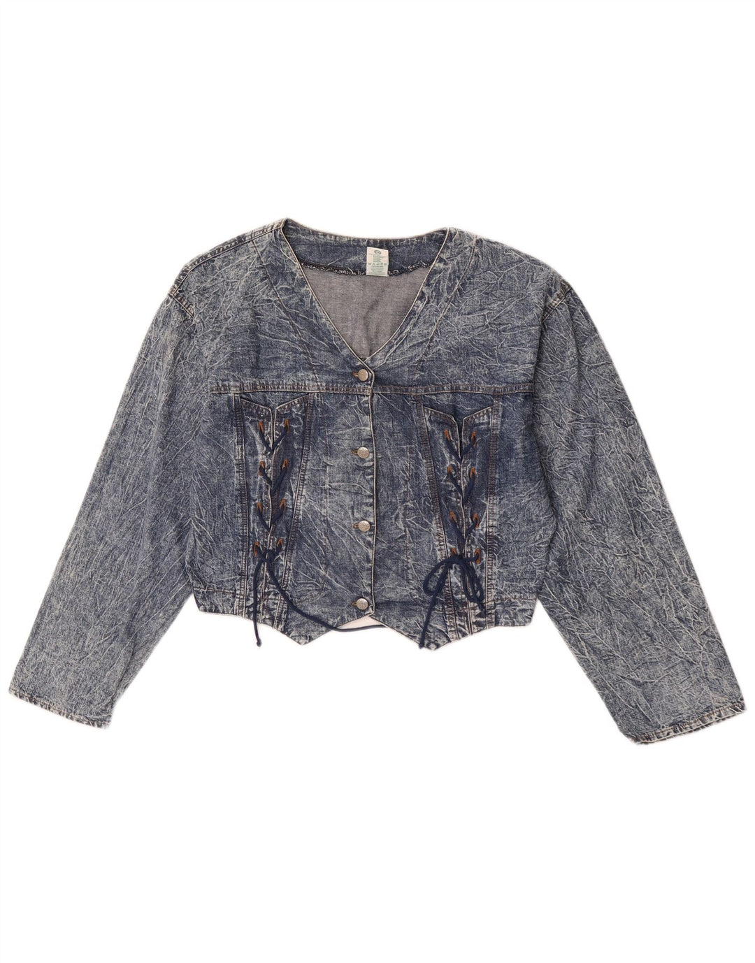 Canda Girls Crop denimjakke 15-16 år blå bomuld