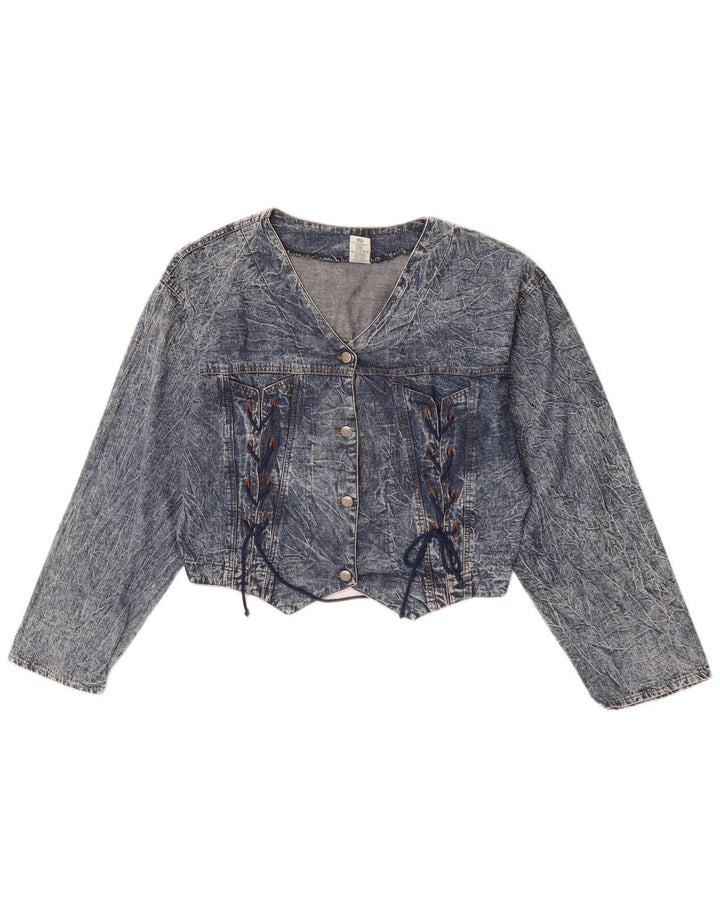 Canda Girls Crop denimjakke 15-16 år blå bomuld