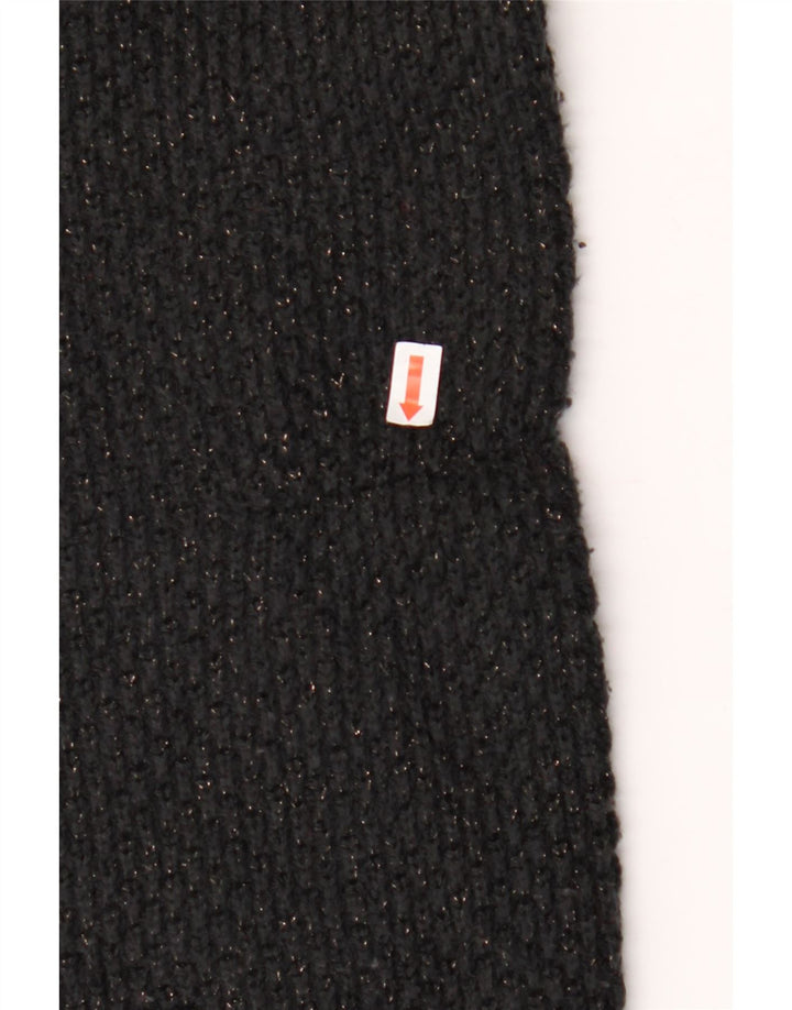MOSSIMO Womens Crew Neck Jumper Sweater UK 16 Large Black Flecked Acrylic Vintage Mossimo and Second-Hand Mossimo from Messina Hembry 