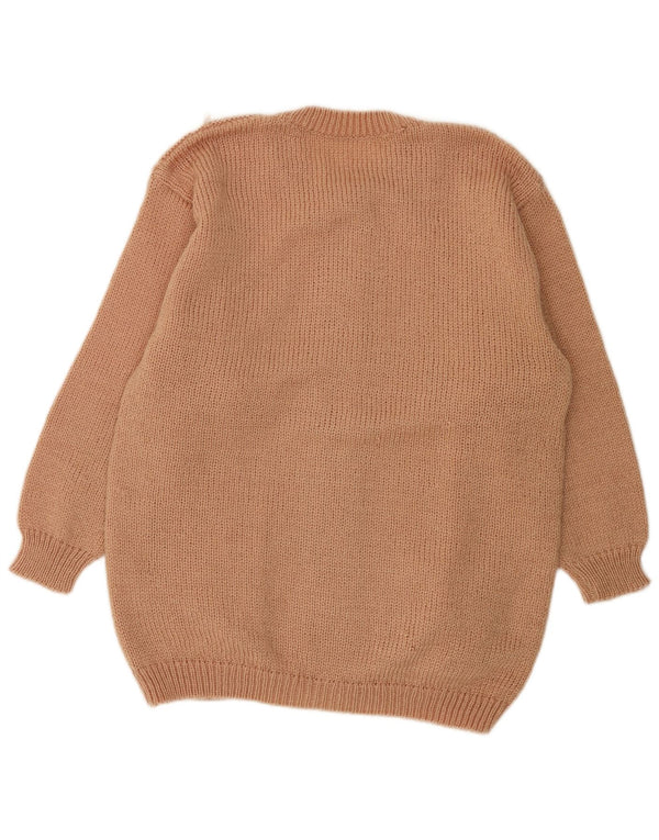 Vintage Womens Cardigan Sweater UK 18 XL Beige