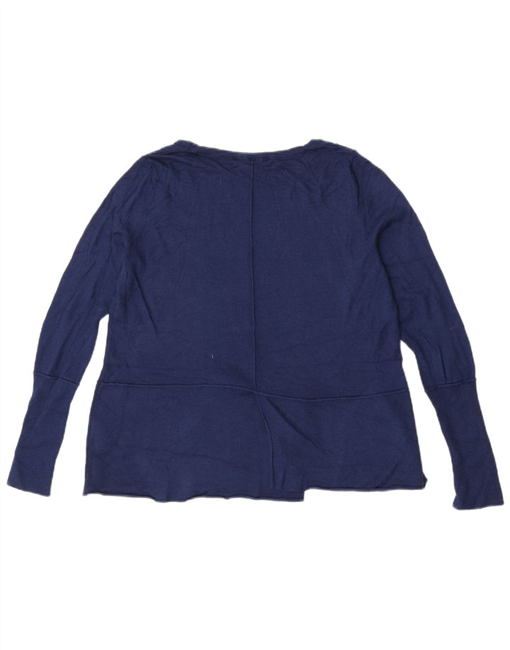 Phase Eight Dame Oversized Boat Neck Jumper Sweater UK 10 Small Navy Blue