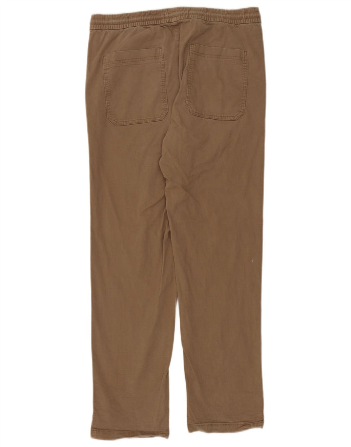 Marks & Spencer Herre Regular Fit Straight Chino Bukser Små brune bomuld