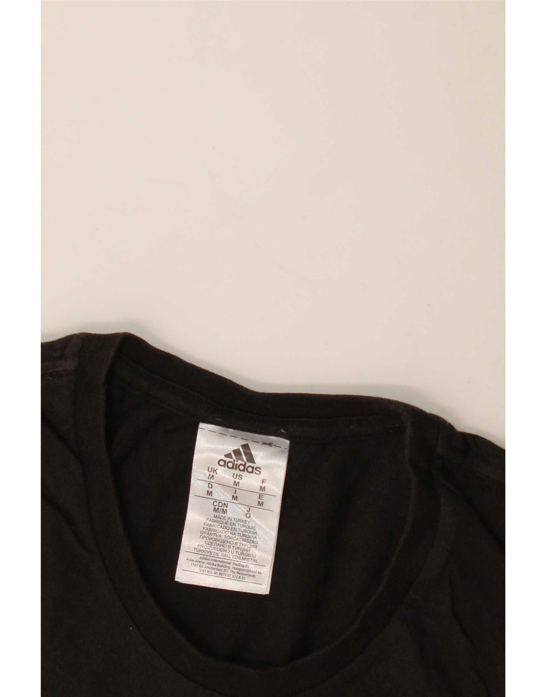 Adidas Herre grafisk T-shirt Top Medium Sort Bomuld