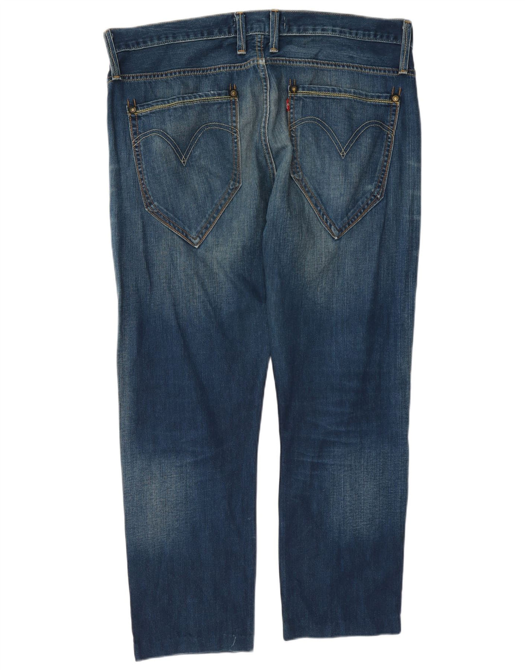 Levi's Herre 504 lige jeans W36 L27 blå bomuld